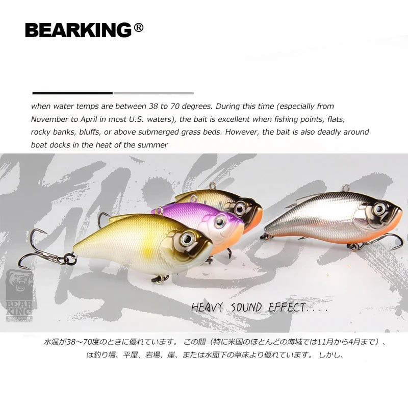 BEARKING Wobbler Lure – 7.5cm, 15g | Hard Crankbait | Artificial Bait for Pike, Bass & Trout - Cast And Catch