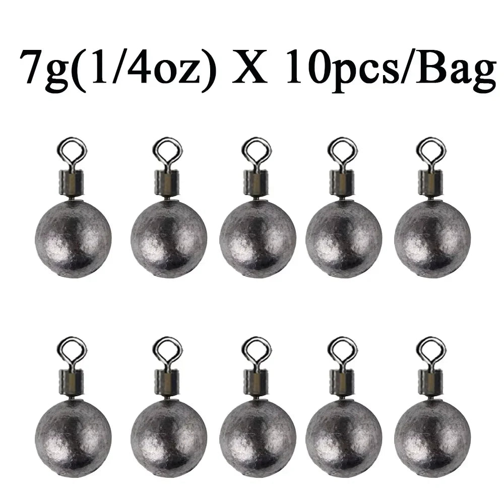 10pcs Fishing Weights/Sinkers – 3.5g, 5g, 7g, 10g, 14g, 20g | Carp Fishing Tackle & Accessories - Cast And Catch