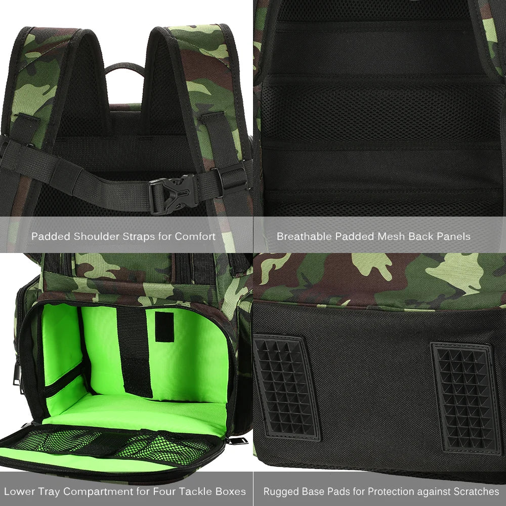 Lixada Fishing Tackle Backpack – Storage Bag with 4 Tackle Boxes for Lures & Bait - Cast And Catch