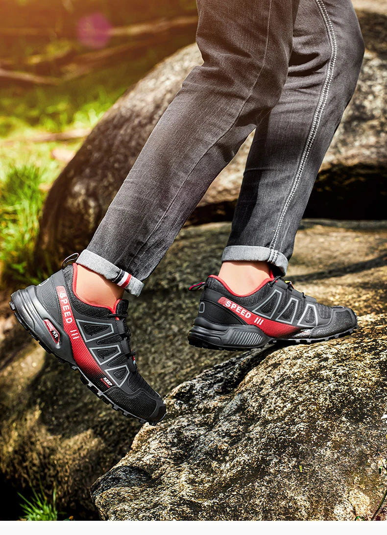 Men’s Hiking Shoes – Outdoor Rubber Sole | Non-Slip, Lightweight & Comfortable | Tactical Training & Travel Sports Shoes - Cast And Catch