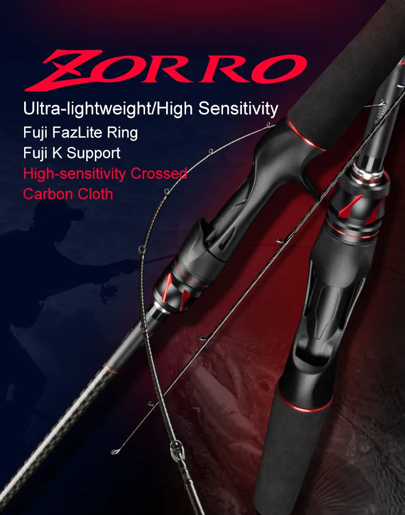 OBSESSION Casting/Spinning Rod – 1.98–2.13m | 2 Sections | M/ML | Fuji Guides | High-Sensitivity Crossed Carbon Cloth - Cast And Catch