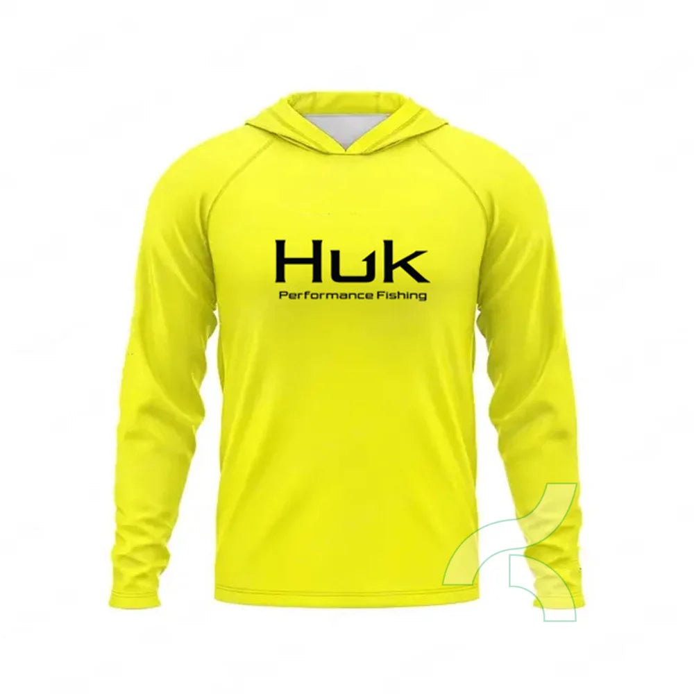 HUK Fishing Hooded Shirt – UPF50+ | Long Sleeve | Breathable & Quick-Dry | Sun Protection Fishing Apparel - Cast And Catch