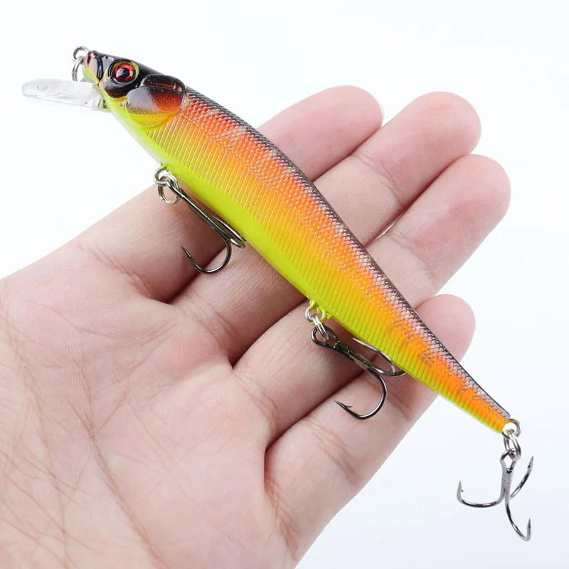 Fishing Lure – 11.5cm, 14g | Artificial Bionic Swing Hard Bait | 3D Eyes & Hooks | Carp, Bass & Pike | 5/10pcs - Cast And Catch