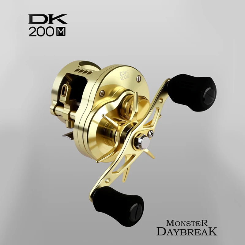 Umi Cast Drum Reel – DK150/DK20 | 7.5:1 Gear Ratio | 7/15kg Drag | Baitcasting | 12+1BB | Aluminum Alloy Handle - Cast And Catch