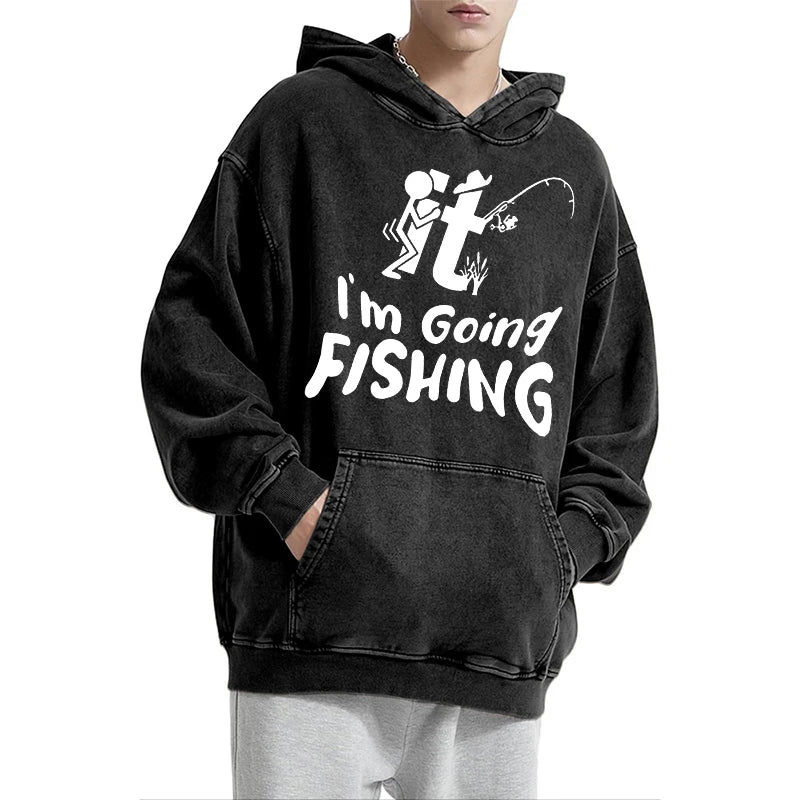 Men’s “I’m Going Fishing” Graphic Sweatshirt – Funny Gift for Anglers | Fall Long Sleeve Pullover | Fishing Life Apparel - Cast And Catch