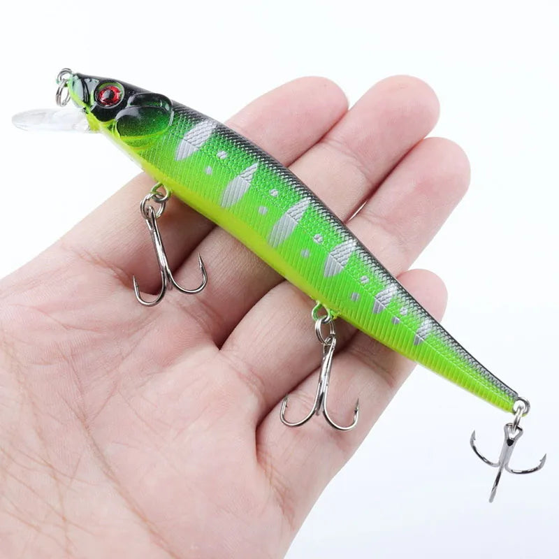 Fishing Lure – 11.5cm, 14g | Artificial Bionic Swing Hard Bait | 3D Eyes & Hooks | Carp, Bass & Pike | 5/10pcs - Cast And Catch