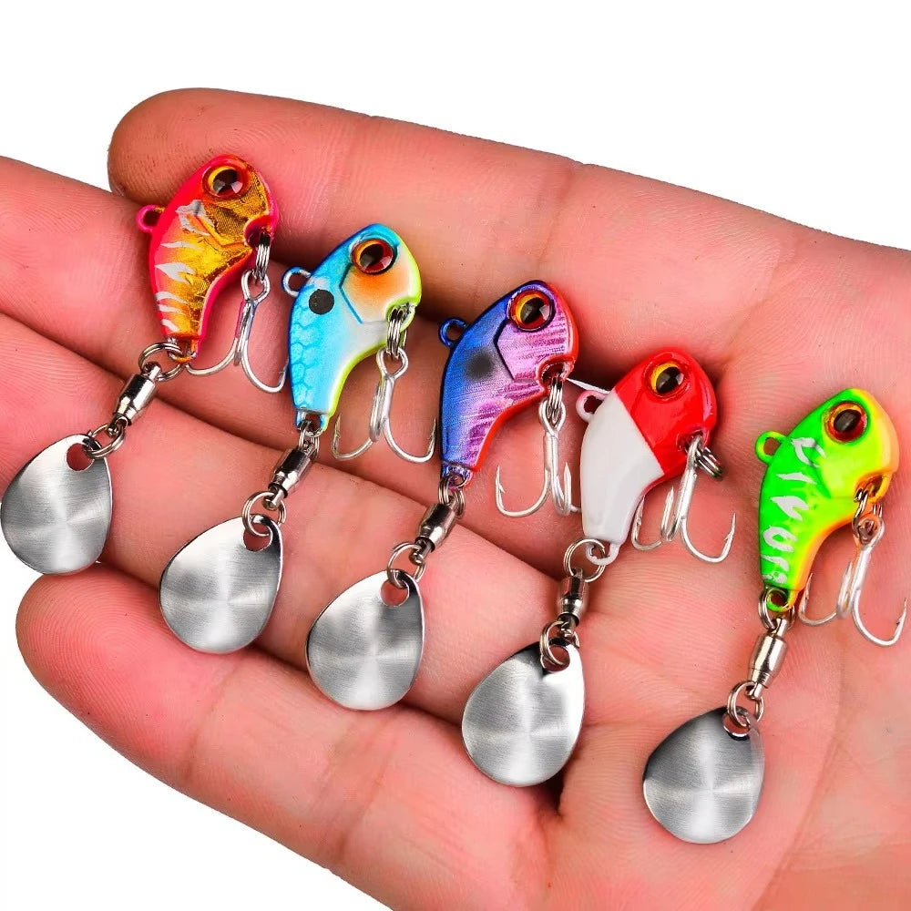 Rotating Metal VIB Lure – 6g, 15g, 28g | Vibration/Spinner/Spoon | Hard Bait | Winter Fishing | Artificial - Cast And Catch