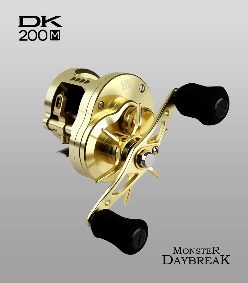 Umi Cast Drum Reel – DK150/DK20 | 7.5:1 Gear Ratio | 7/15kg Drag | Baitcasting | 12+1BB | Aluminum Alloy Handle - Cast And Catch