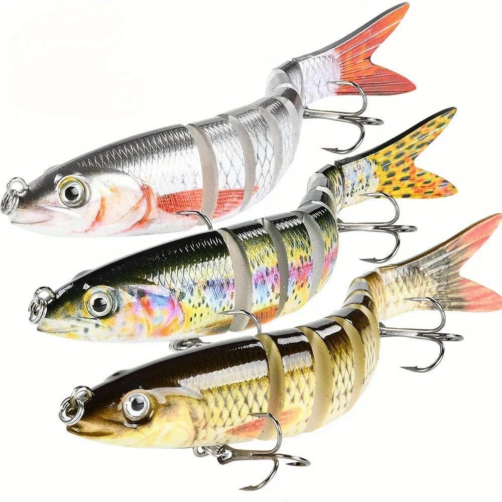 3/5pcs Fishing Lures – Realistic Bass | Slow-Sinking | Freshwater & Saltwater - Cast And Catch