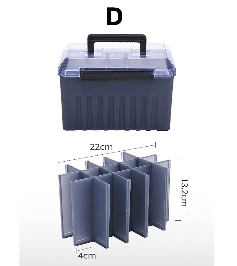 Fishing Tackle Box – Squid Jig & Metal Cast Jig Organizer | Spoon, Minnow & Hard Bait Storage | Plastic Container for Sea Fishing Tools - Cast And Catch