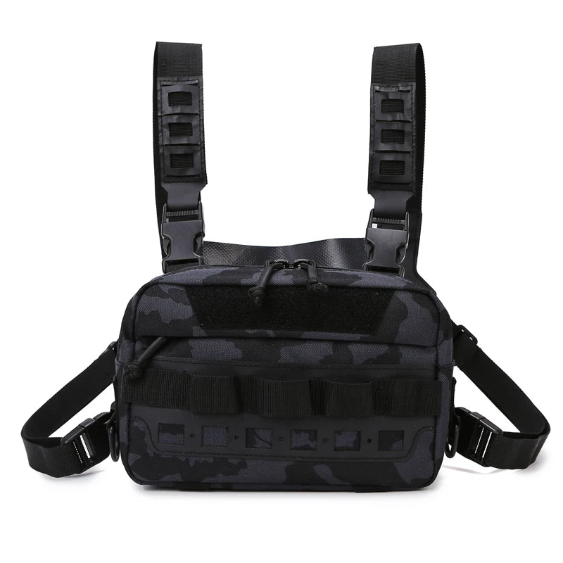 Men’s Camo Fishing Vest Bag – Utility Tackle Chest Pack | Waist Bag for Outdoor, Mountaineering, Camping, Hiking & Hunting - Cast And Catch