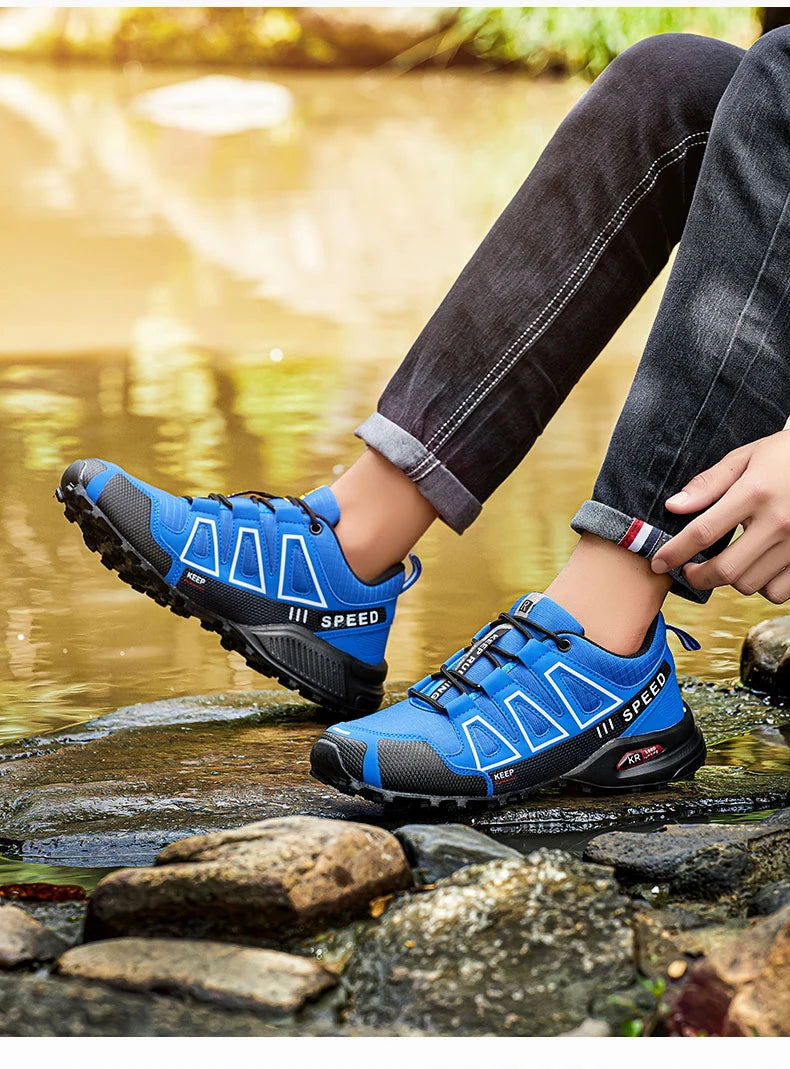 Men’s Hiking Shoes – Outdoor Rubber Sole | Non-Slip, Lightweight & Comfortable | Tactical Training & Travel Sports Shoes - Cast And Catch