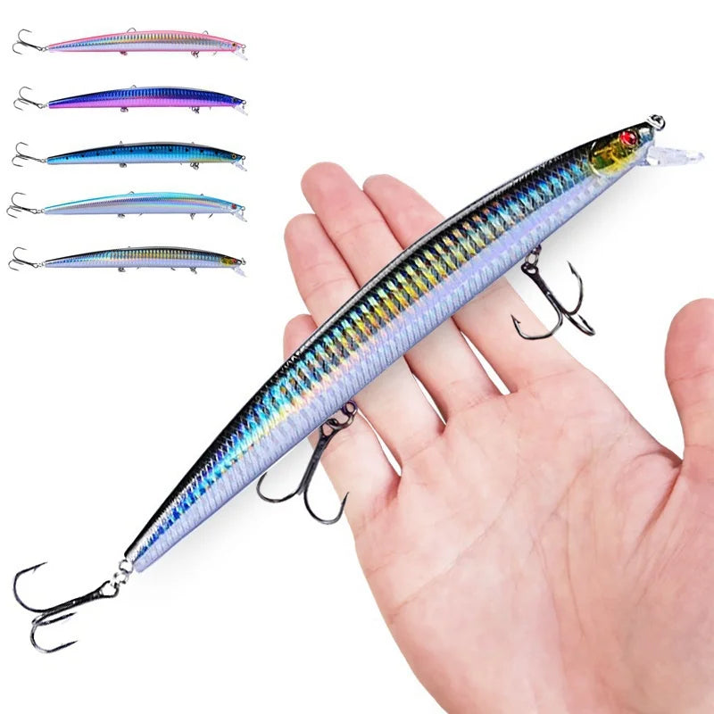 FLYSAND Crankbait Lure – 18cm, 24g | Hard Bait | Sea Wobbler | Swimming Laser Minnow | Artificial Fishing Bait - Cast And Catch