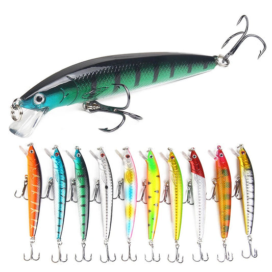 Japanese Minnow Fishing Lure – 95mm, 7g | Floating Hard Bait | Wobbler/Crankbait | Carp & Perch - Cast And Catch