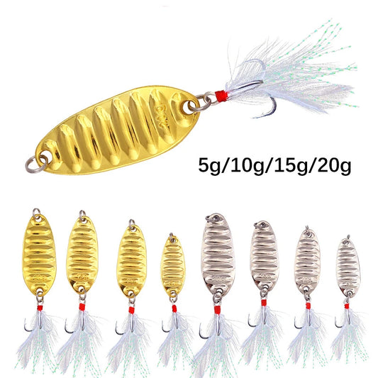 Lure Spoon Fishing Lure – 1pcs | Wobbler/Spinner Bait/Shad | Sequin Metal Jig | Topwater Carp & Bass Fishing - Cast And Catch