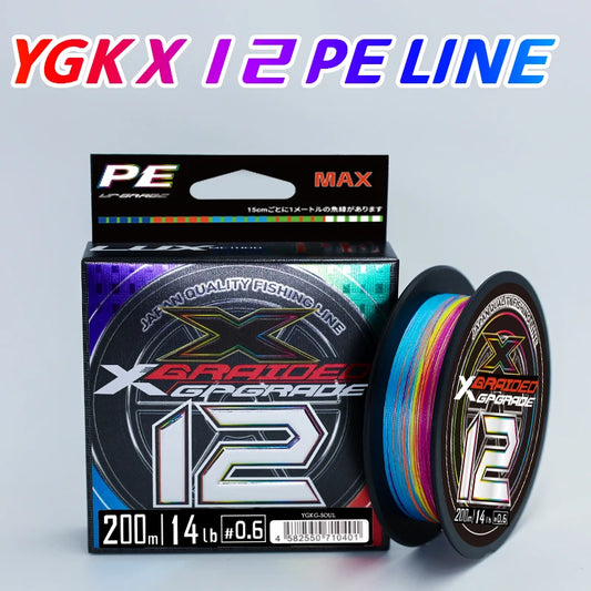 OBSEQUIO X12 Strands Braided PE Fishing Line – Freshwater & Saltwater | Japan YGK Multifilament Wire - Cast And Catch