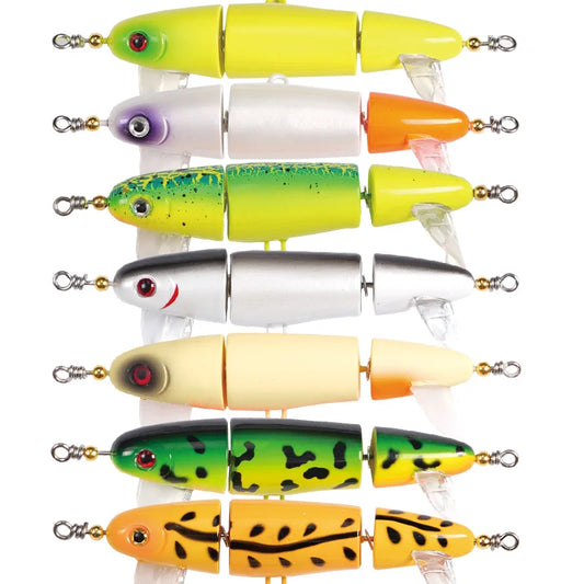 Topwater 3-Section Fishing Lure – Sea Bass Crankbait Minnow | Floating | Freshwater & Saltwater | Catfish & Pike - Cast And Catch