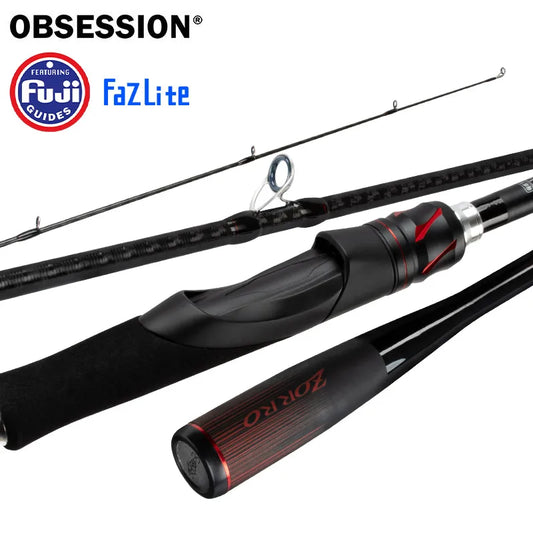 OBSESSION Casting/Spinning Rod – 1.98–2.13m | 2 Sections | M/ML | Fuji Guides | High-Sensitivity Crossed Carbon Cloth - Cast And Catch