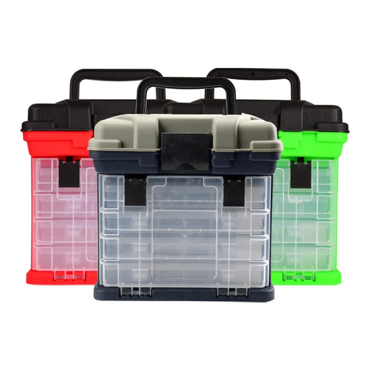 4-Layer Portable Fishing Tackle Box – Large Capacity | High-Strength Lure & Tool Storage with Handle - Cast And Catch