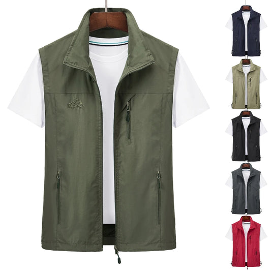 Men’s Fishing Vest – 2025 Spring/Autumn | Quick-Drying Outdoor & Leisure Vest | Photography, Fishing & Work Use | Horse Clip - Cast And Catch
