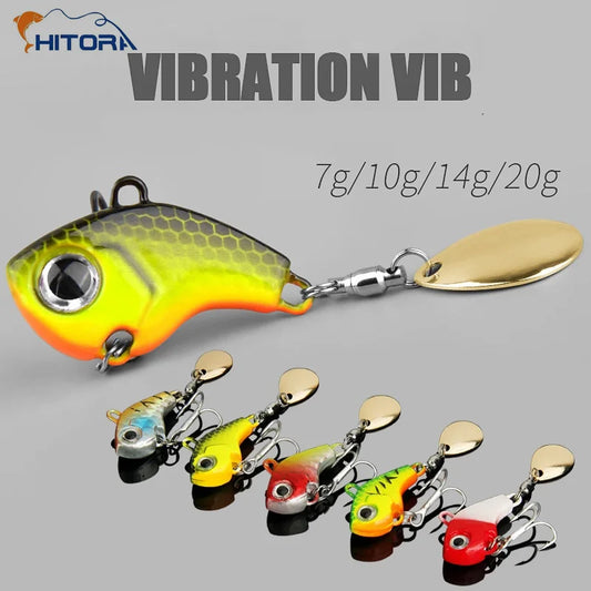 5pcs Fishing Lure Set – Rotating Metal VIB | Vibration/Spinner/Spoon | Hard Bait | Sea Fishing | Sequins - Cast And Catch