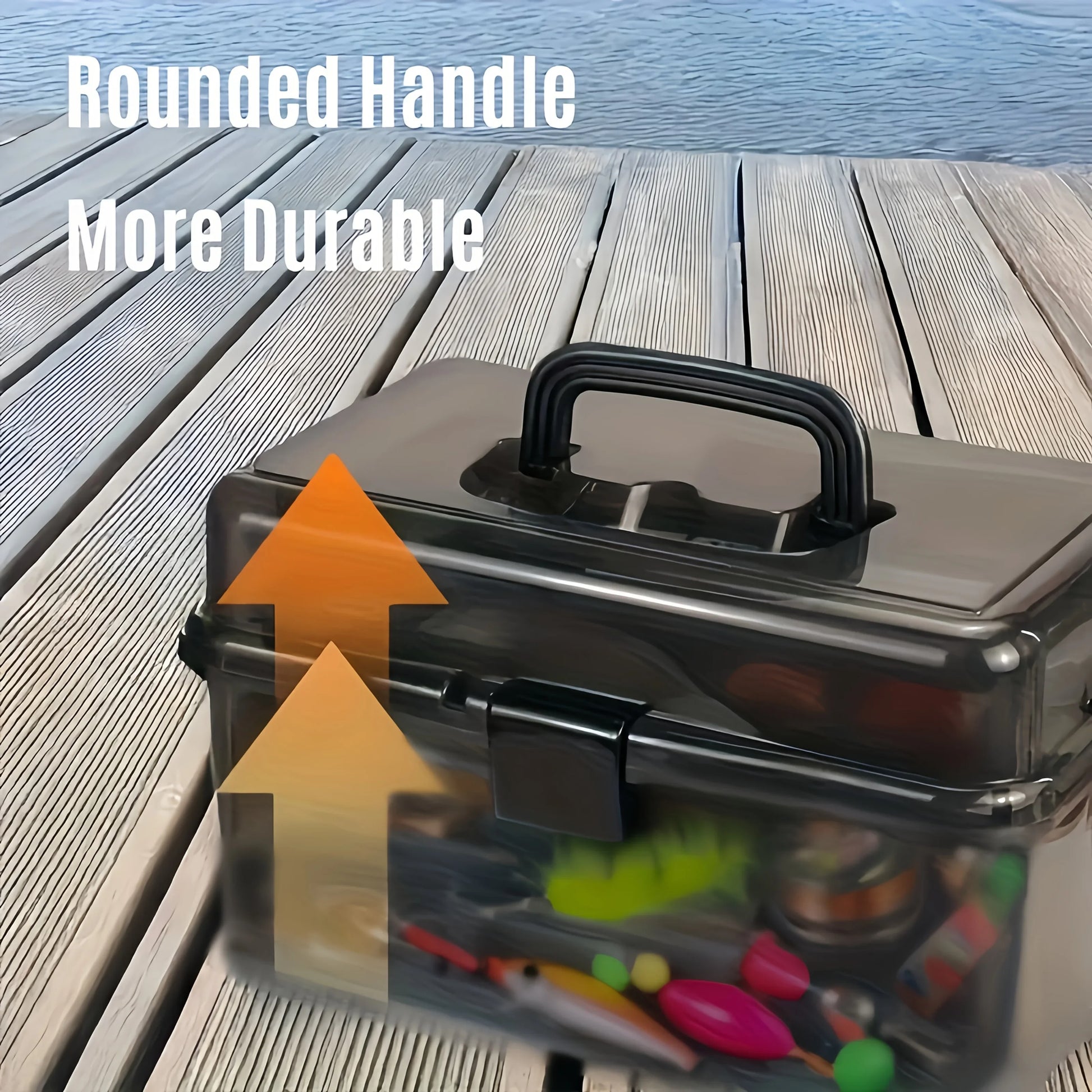 3-Layer Large Tackle Box – Plastic Portable Storage | Fishing Tool Organizer with Handle | Also for Art, Craft, Office & Car - Cast And Catch