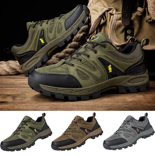 Men’s Hiking Shoes – Lightweight, Non-Slip & Waterproof | Comfy Mountain Climbing Sneakers | Wear-Resistant & Sporty - Cast And Catch