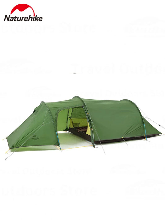 Naturehike Extended Camping Tunnel Tent – Waterproof Double-Layer | Lightweight | 2–4 Person Travel & Outdoor Use - Cast And Catch