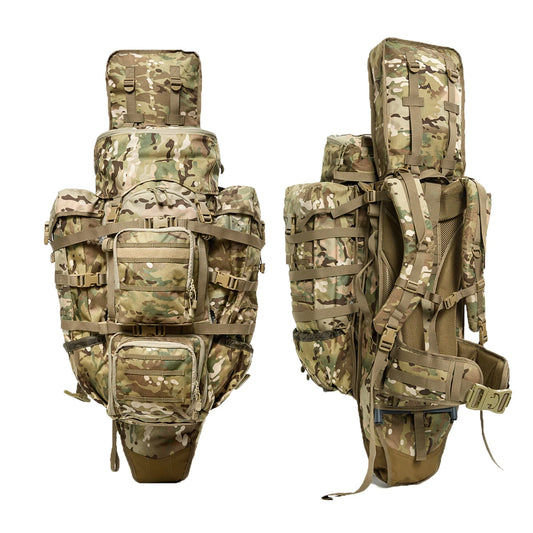 Military Sniper Backpack – 80L | Tactical Waterproof Pack | G4 Gun Scabbard | Rain Cover | Adjustable Frame | Elite Forces Certified - Cast And Catch