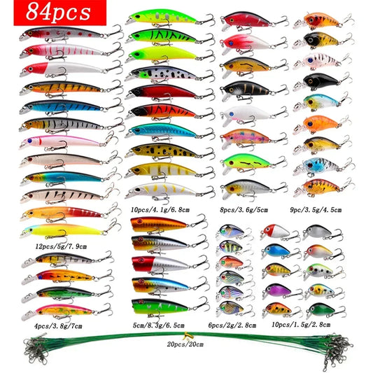 Fishing Lure Set – Mini Hard Bait Minnow | Floating Swing Crankbait | Bionic/Wobbler Artificial Lures - Cast And Catch
