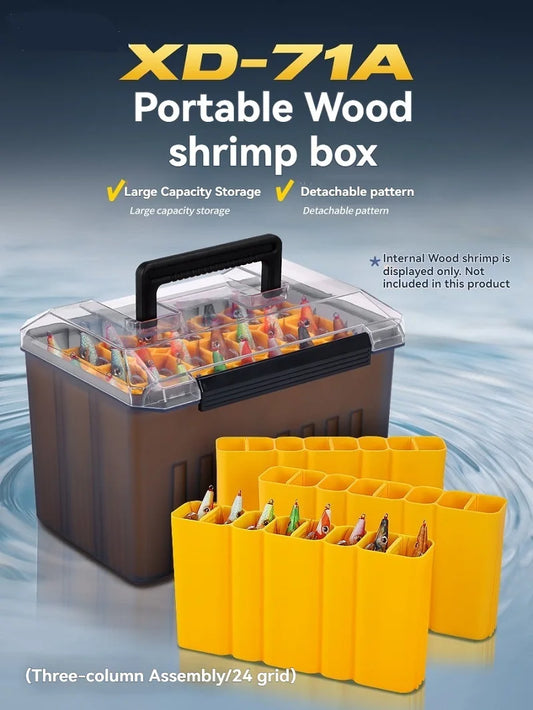 Fishing Tackle Box – Squid Jig & Metal Cast Jig Organizer | Spoon, Minnow & Hard Bait Storage | Plastic Container for Sea Fishing Tools - Cast And Catch