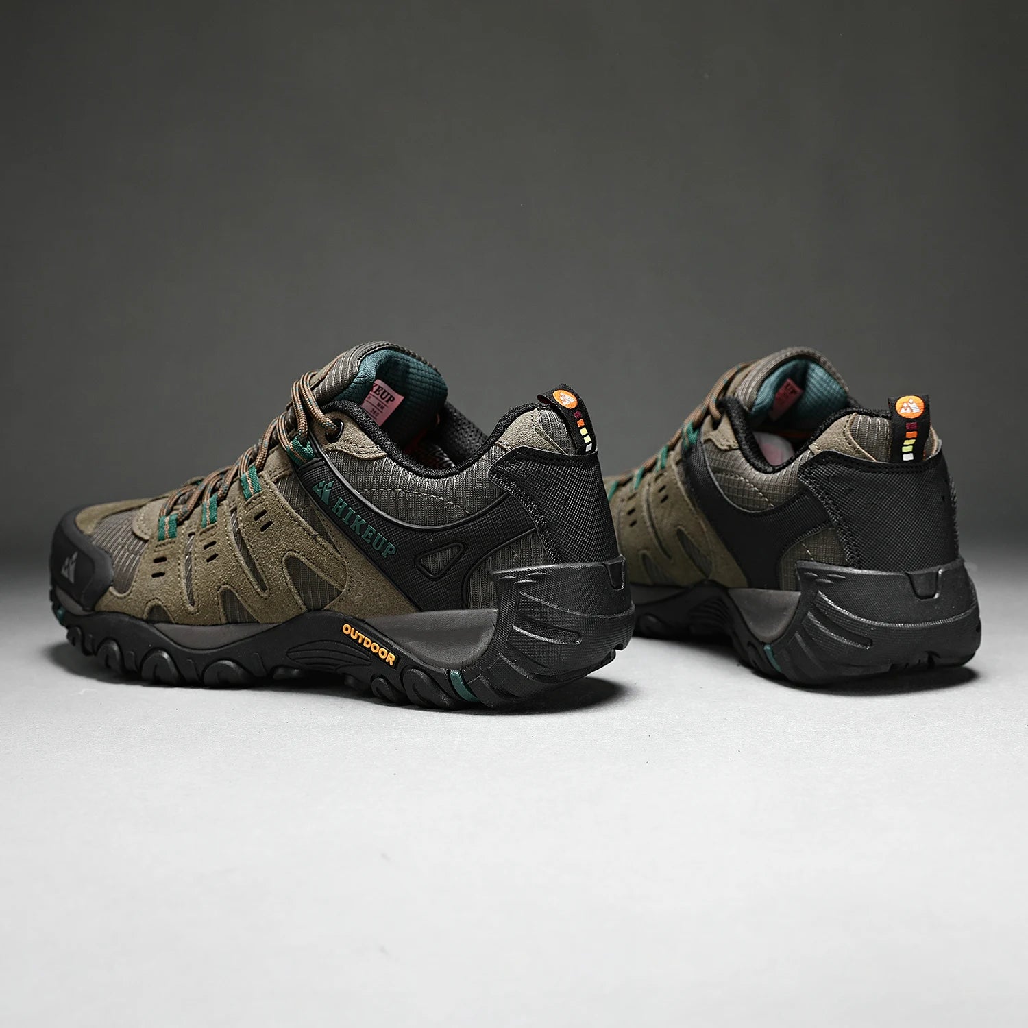 HIKEUP Men’s Hiking Shoes – Suede Leather | Wear-Resistant Outdoor Trekking, Walking & Hunting Tactical Sneakers - Cast And Catch