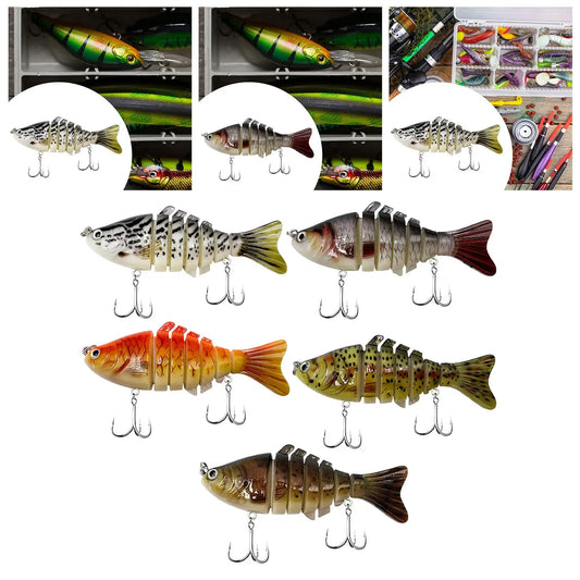 Swimming Fishing Lures – Slow-Sinking Hard Bait | Metal Hooks | Swimbait for Lake | Bluegill, Catfish, Pike & Walleye - Cast And Catch