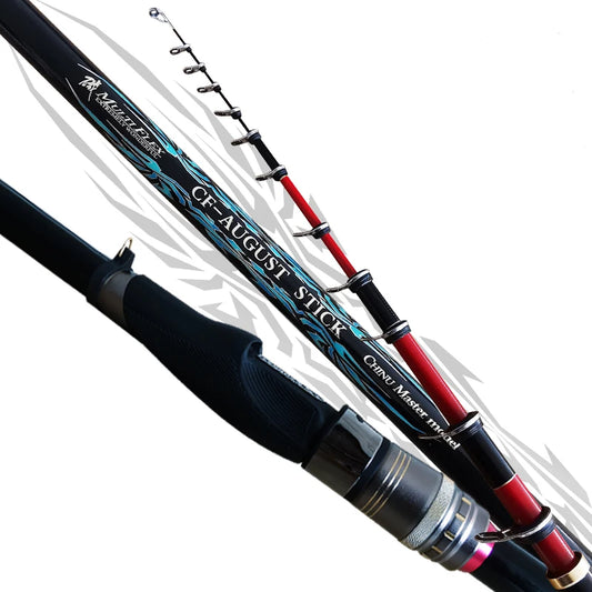 LENNOX AUGUST Rock Fishing Rod – 4–5m | Ultralight Carbon Fiber | Telescopic | Spinning | Ocean/Rock Use (400/500) - Cast And Catch