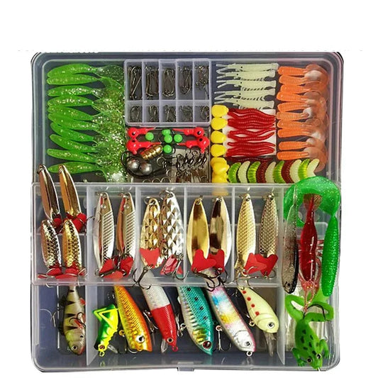 Fishing Lure Set – Hard & Soft Baits | Wobblers, Metal Jigs, Spoons, Silicone Lures | Fishing Tackle Accessories - Cast And Catch