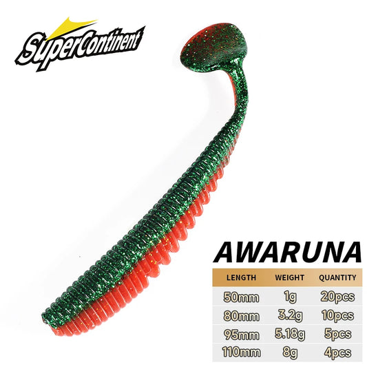 Supercontinent Fishing Lures – 5–11cm | Artificial Wobblers & Soft Shad Lures | Carp Silicone Baits - Cast And Catch