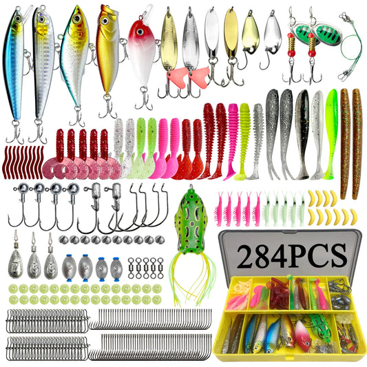 78/122/284pcs Fishing Lure Kit – Topwater Baits | Bass, Trout & Salmon | Fishing Accessories - Cast And Catch