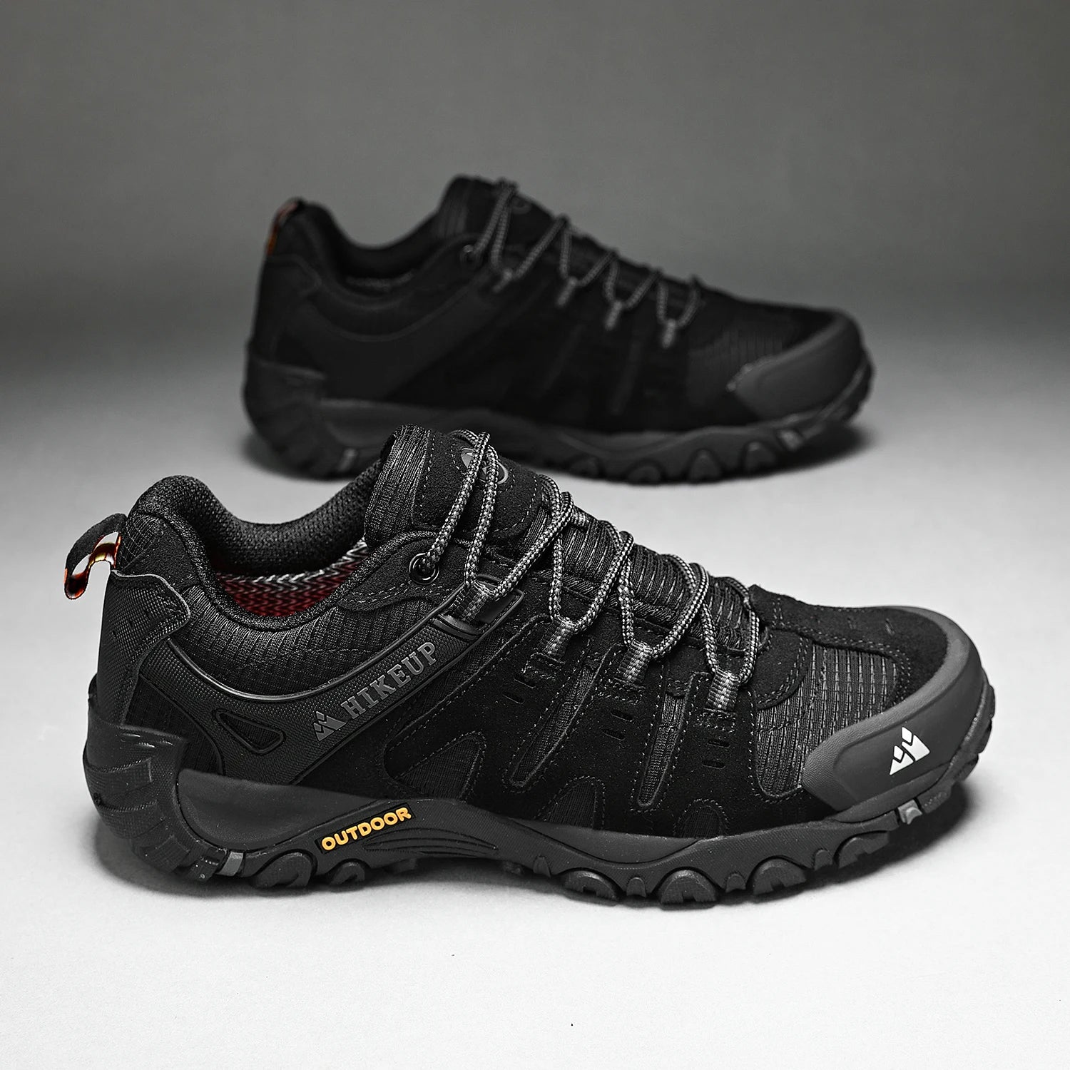 HIKEUP Men’s Hiking Shoes – Suede Leather | Wear-Resistant Outdoor Trekking, Walking & Hunting Tactical Sneakers - Cast And Catch