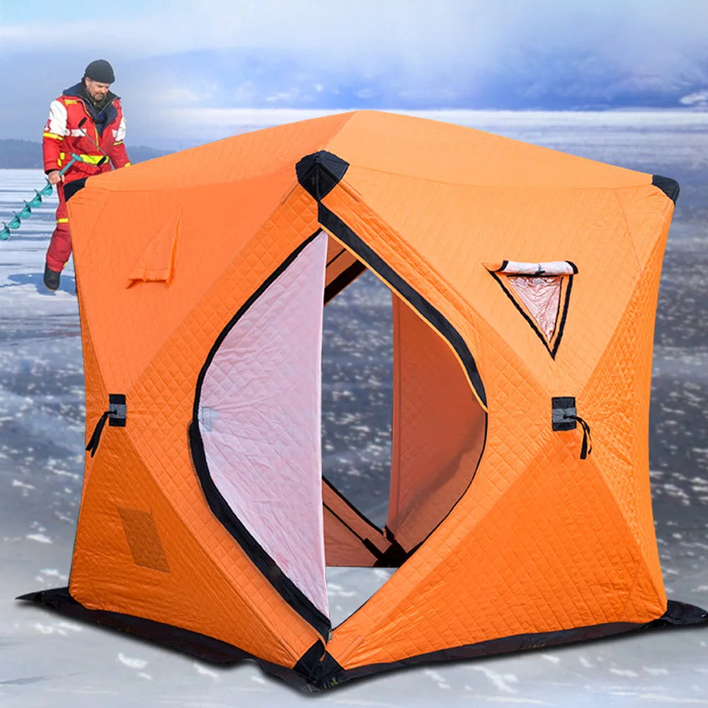 Easy Set-Up Winter Ice Fishing Tent – Portable Shelter | Waterproof & Windproof | Winter Fishing Equipment - Cast And Catch