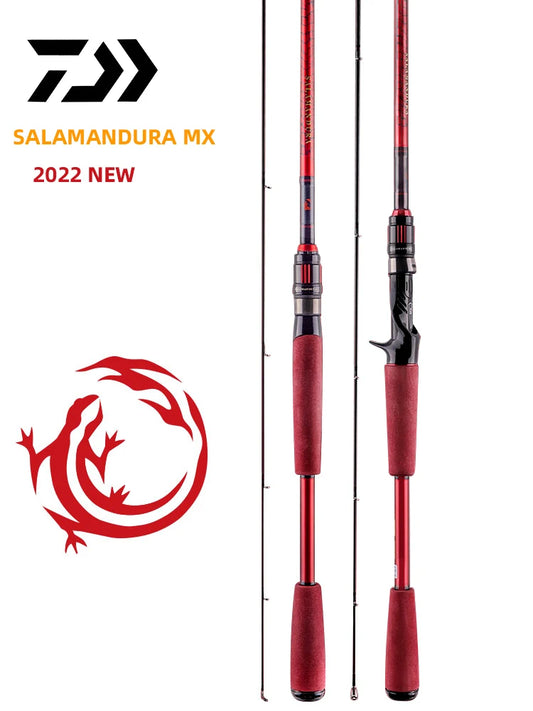 2022 DAIWA SALAMANDURA MX Rod – Spinning/Baitcasting | High Carbon | 2 Sections | Fast Action | FUJI Guides - Cast And Catch
