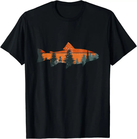 Trout Fly Fishing T-Shirt – Outdoor Fisherman Gift | Graphic Tee for Men | Pesca Clothing - Cast And Catch