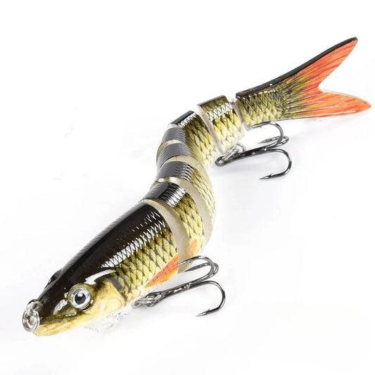 Multi-Jointed Swimbait Lure – Crank Bait | Slow Sinking Bionic Artificial | Freshwater & Saltwater | Trout & Bass - Cast And Catch
