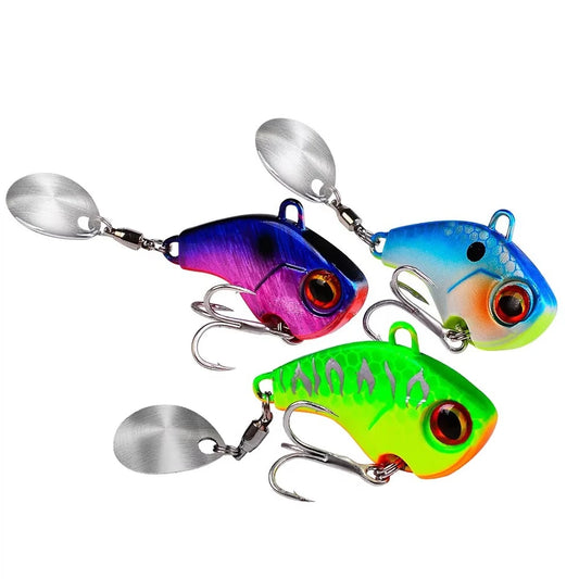 Rotating Metal VIB Lure – 6g, 15g, 28g | Vibration/Spinner/Spoon | Hard Bait | Winter Fishing | Artificial - Cast And Catch