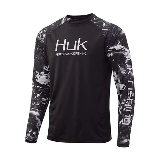 HUK Long Sleeve Fishing Shirt – UV Protection UPF50 | Men’s Outdoor Summer Jersey | Breathable Performance Fishing Clothing - Cast And Catch