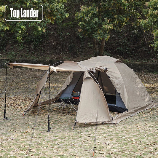 Fireproof Hot Tent – 2 Person Waterproof Dome | Stove Jack & Snow Skirt | Camping, Hiking, Hunting | 4-Season Winter Use - Cast And Catch