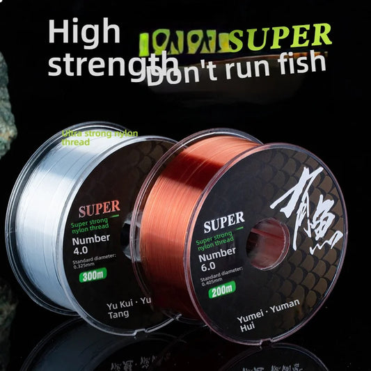 300M Nylon Fishing Line – 0.4–1.0mm | High Strength & Abrasion-Resistant | Clear/Invisible | Freshwater & Saltwater - Cast And Catch