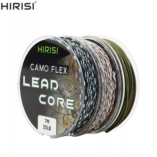 35lb Leadcore Carp Fishing Line – 7m | 3-Color Braided | For Hair Rigs & Carp Tackle - Cast And Catch
