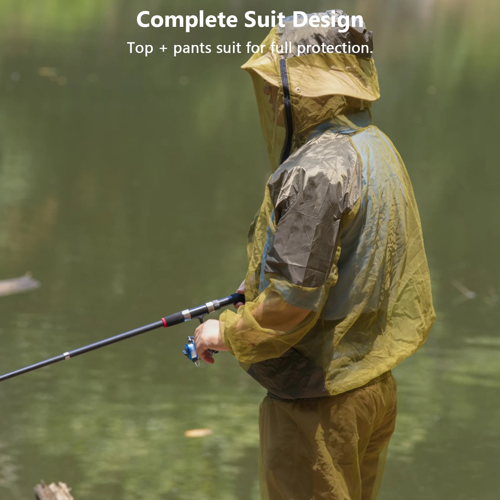 Men’s Fishing Clothes – High-Density Mesh Protection Suit | Long Sleeve Shirt & Pants | Hiking & Fishing - Cast And Catch