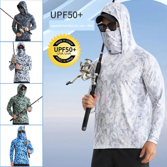 UPF50+ Fishing Shirt – Light, Thin & Breathable Hooded Rash Guard | Quick-Dry Fishing Apparel - Cast And Catch