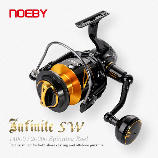 Noeby Infinite Spinning Reel – 14000/20000 Series | Stainless Gear | Sealed Waterproof | Heavy-Duty Sea Fishing - Cast And Catch